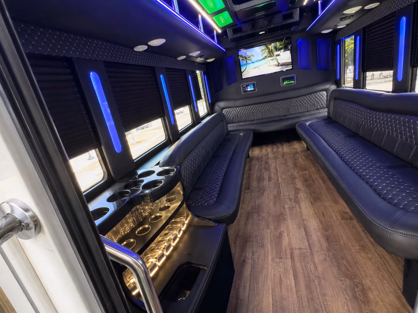 15 Passenger Party Bus Interior
