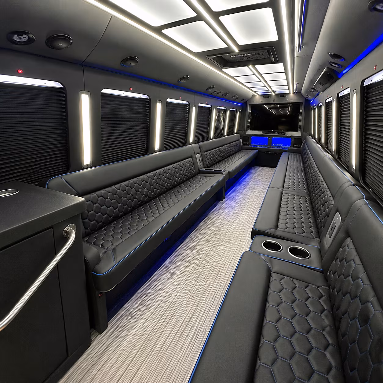50 Passenger Party Bus Interior