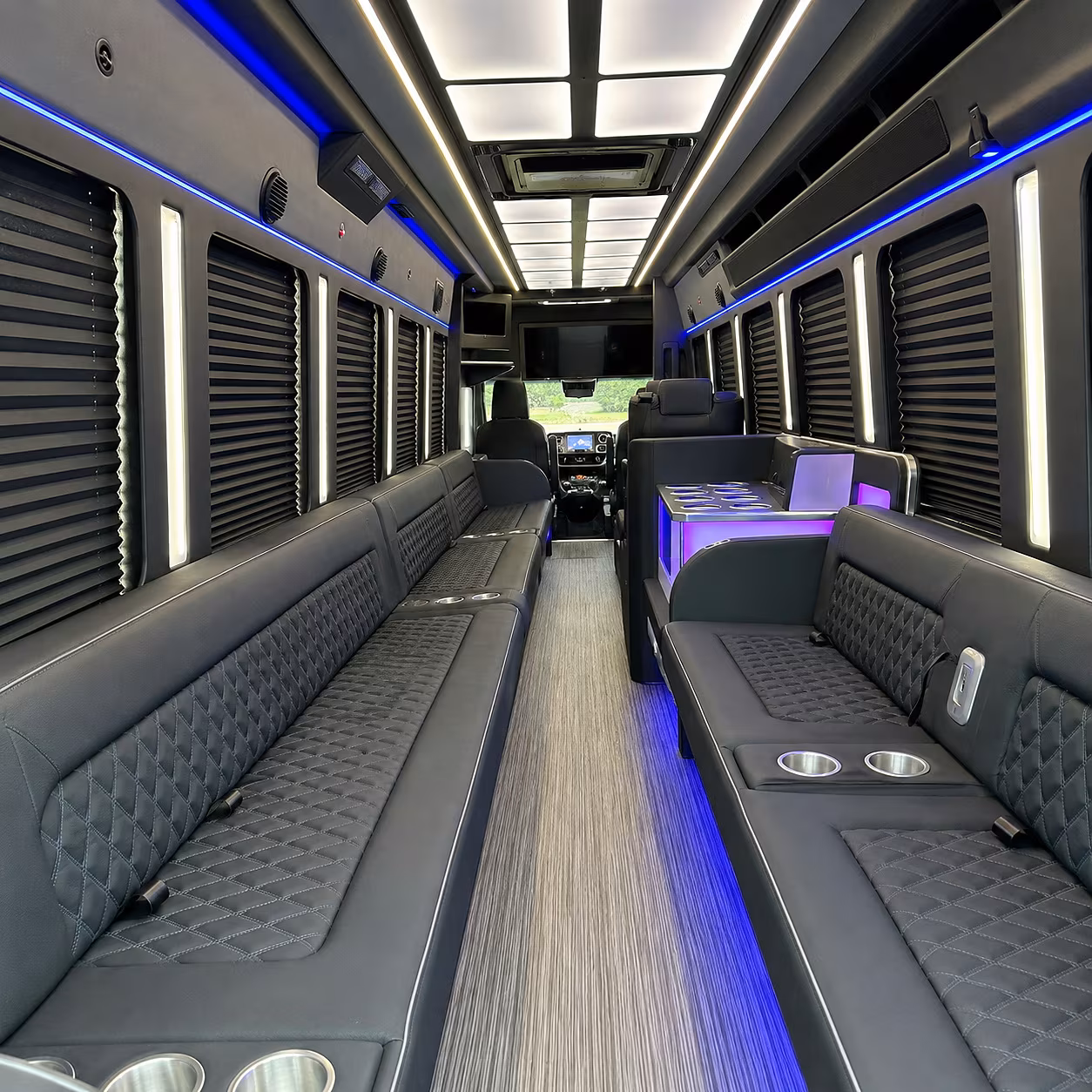 Henderson Concert & Music Festival Transportation party bus interior