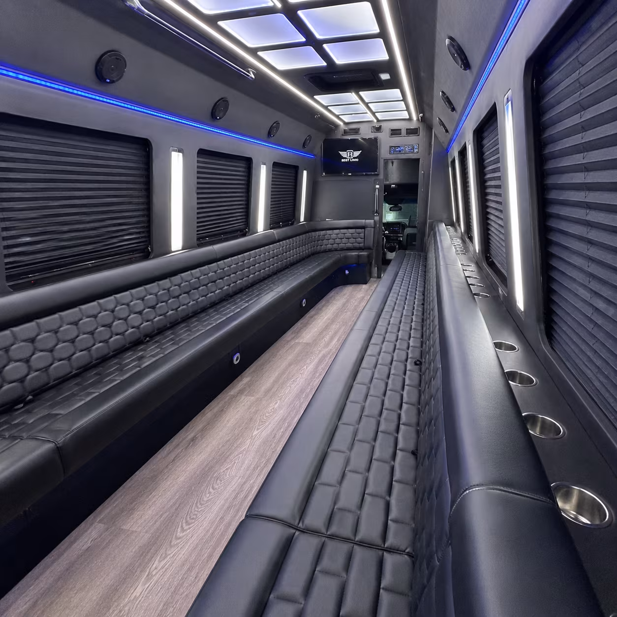 Henderson Private Event Transportation party bus interior