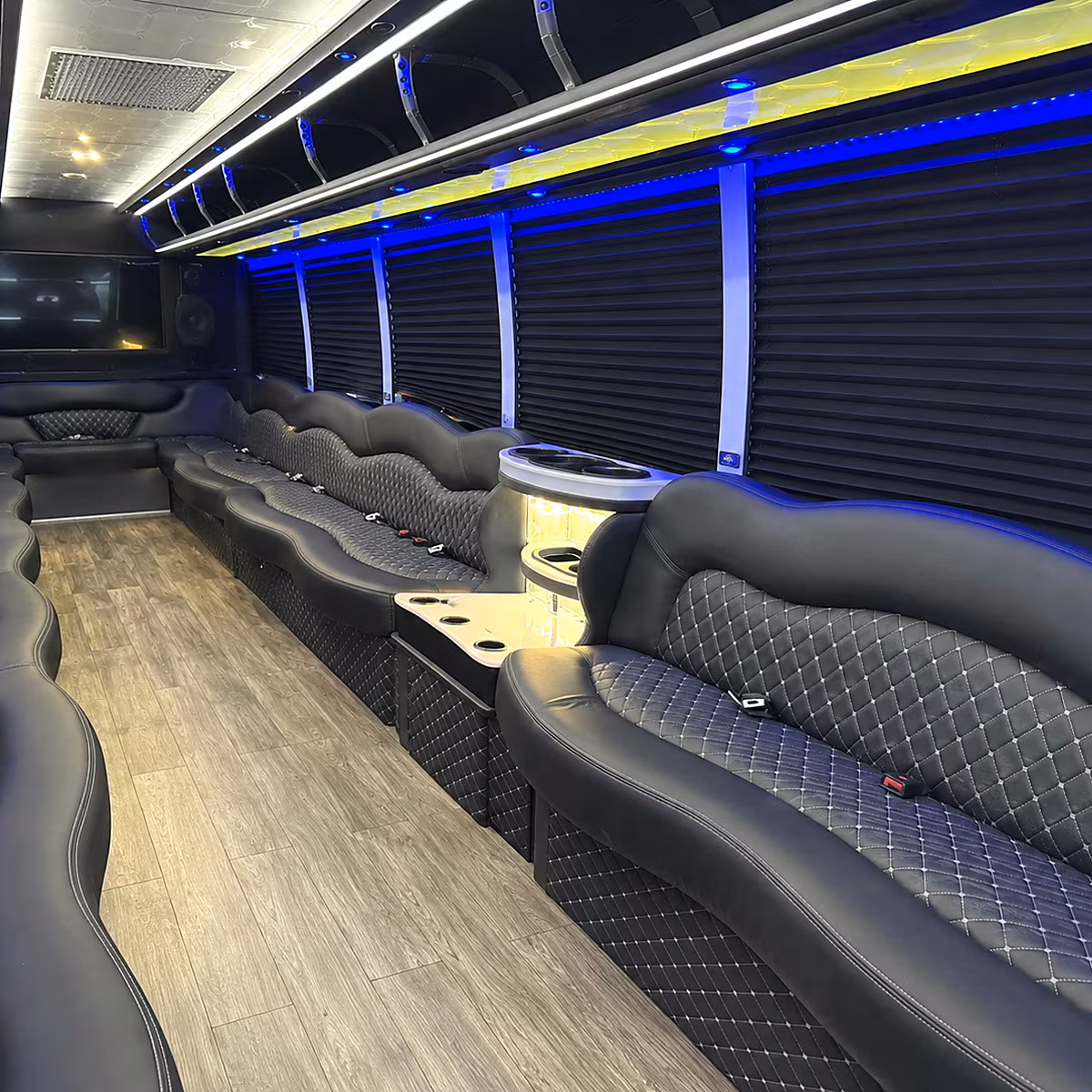Henderson Prom & Homecoming Transportation party bus interior