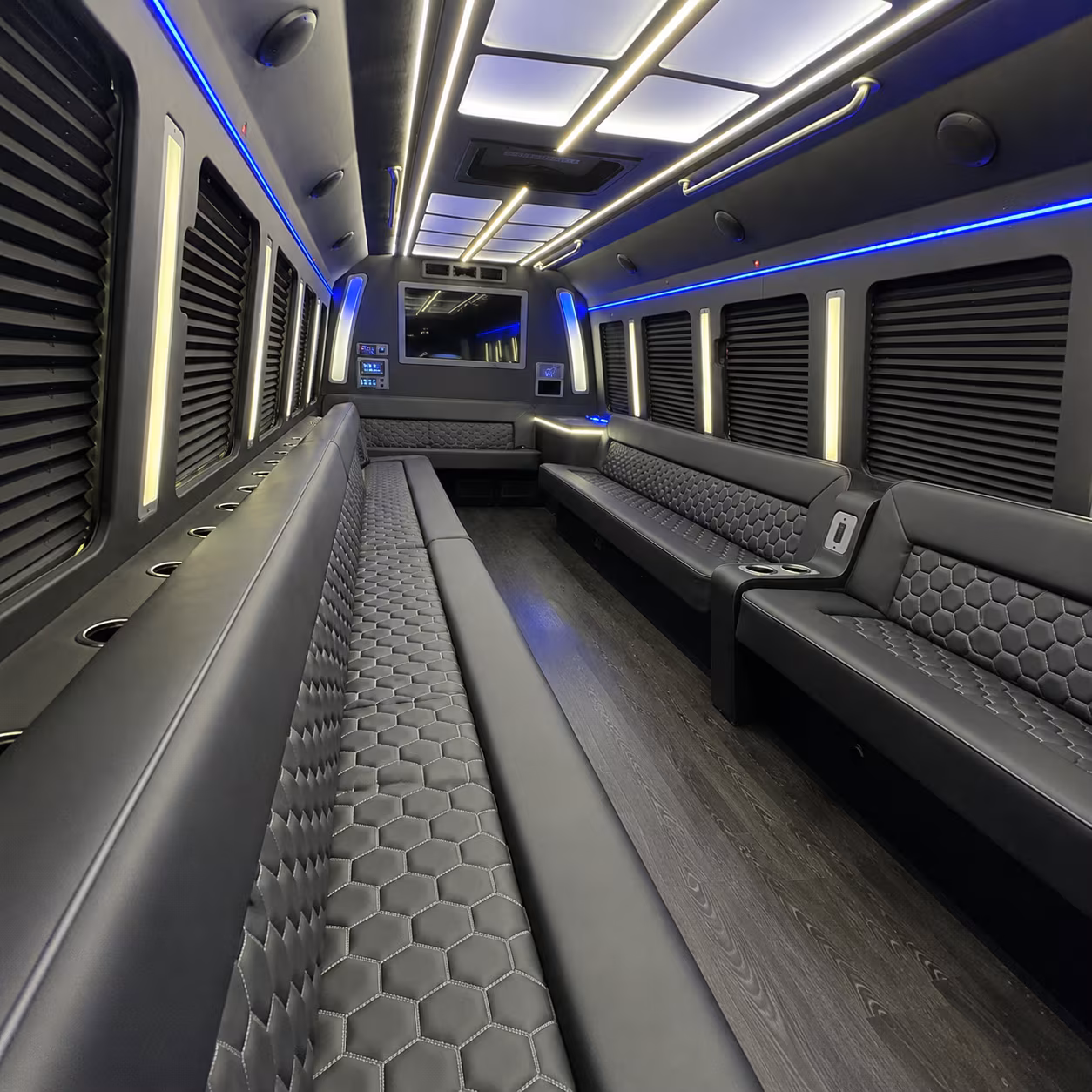 Henderson Wedding Transportation party bus interior