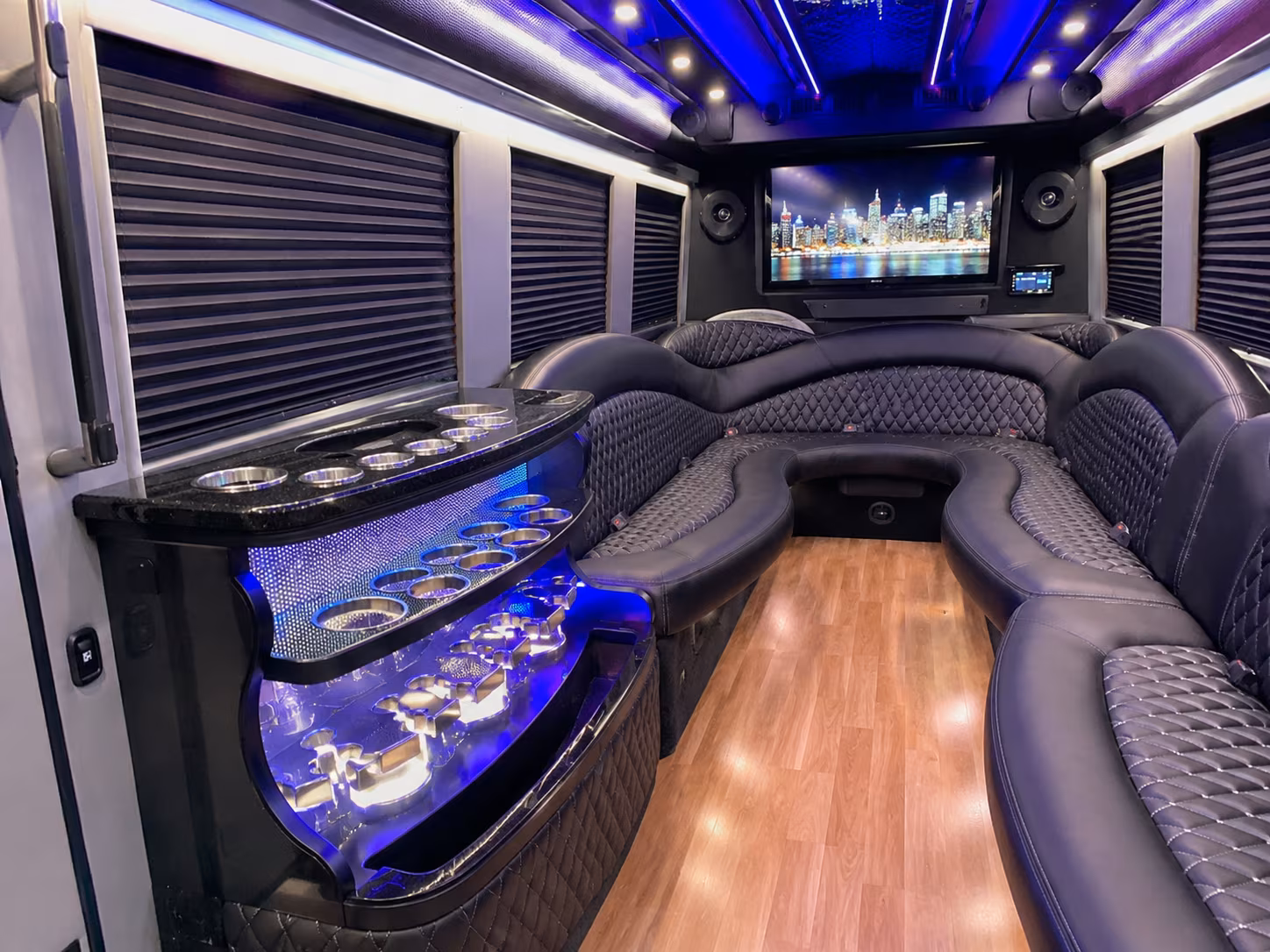 Henderson Winery Tour & Pub Crawl Transportation party bus interior
