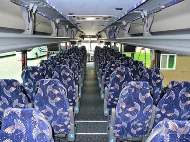the-lakes 50 passenger charter bus interior
