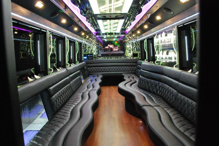 aliante 20 passenger party bus interior
