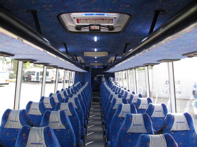 Riverside 56 Passenger Charter Bus Interior