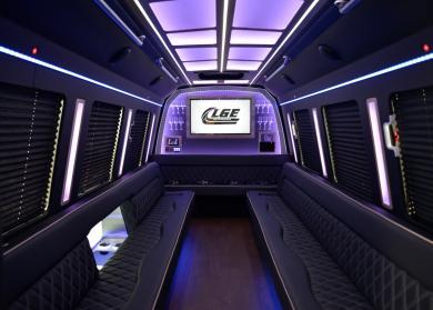 Reno 18 Passenger Limo Bus Interior