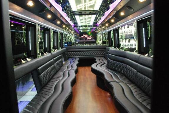 Visalia 25 Passenger Limo bus Interior