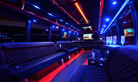 Inglewood 30 Passenger Party Bus Black Interior