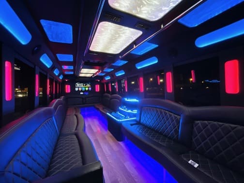 Santa Clarita 35 Passenger Party Bus Interior