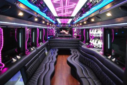 Glendale 50 Passenger Party Bus Interior